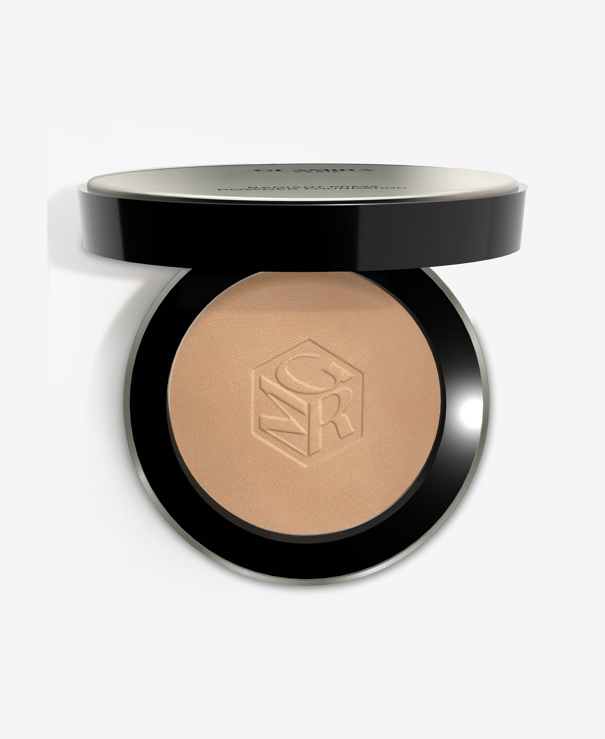 GLAMIRA Foundation Strahlende Kompakte Puder-Foundation #1, 1-tlg., ultra-mattes, weichzeichnendes Finish, mit Vitamin E und Ölen