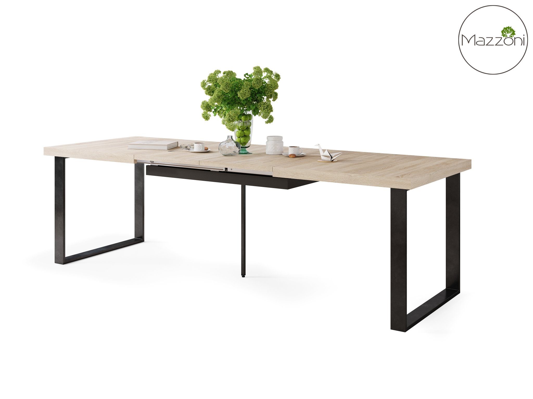 Esstisch Avella cm matt Eiche / bis Sonoma Tisch Esstisch Schwarz ausziehbar 310 160 Mazzoni Design