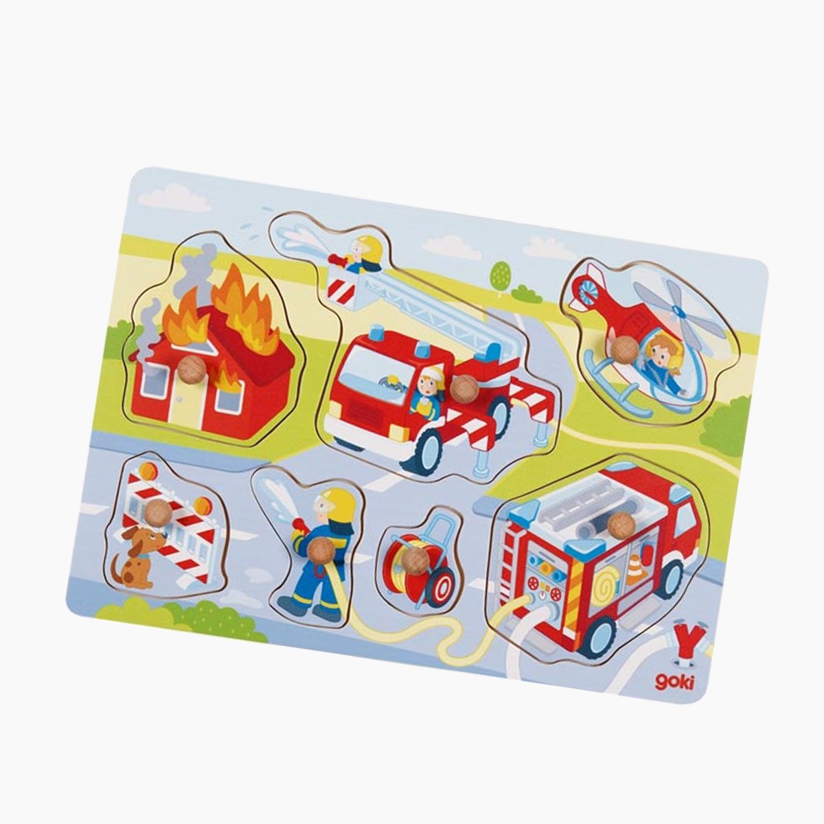 goki Steckpuzzle Steckpuzzle Feuerwehreinsatz, 7 Puzzleteile, günstig online kaufen