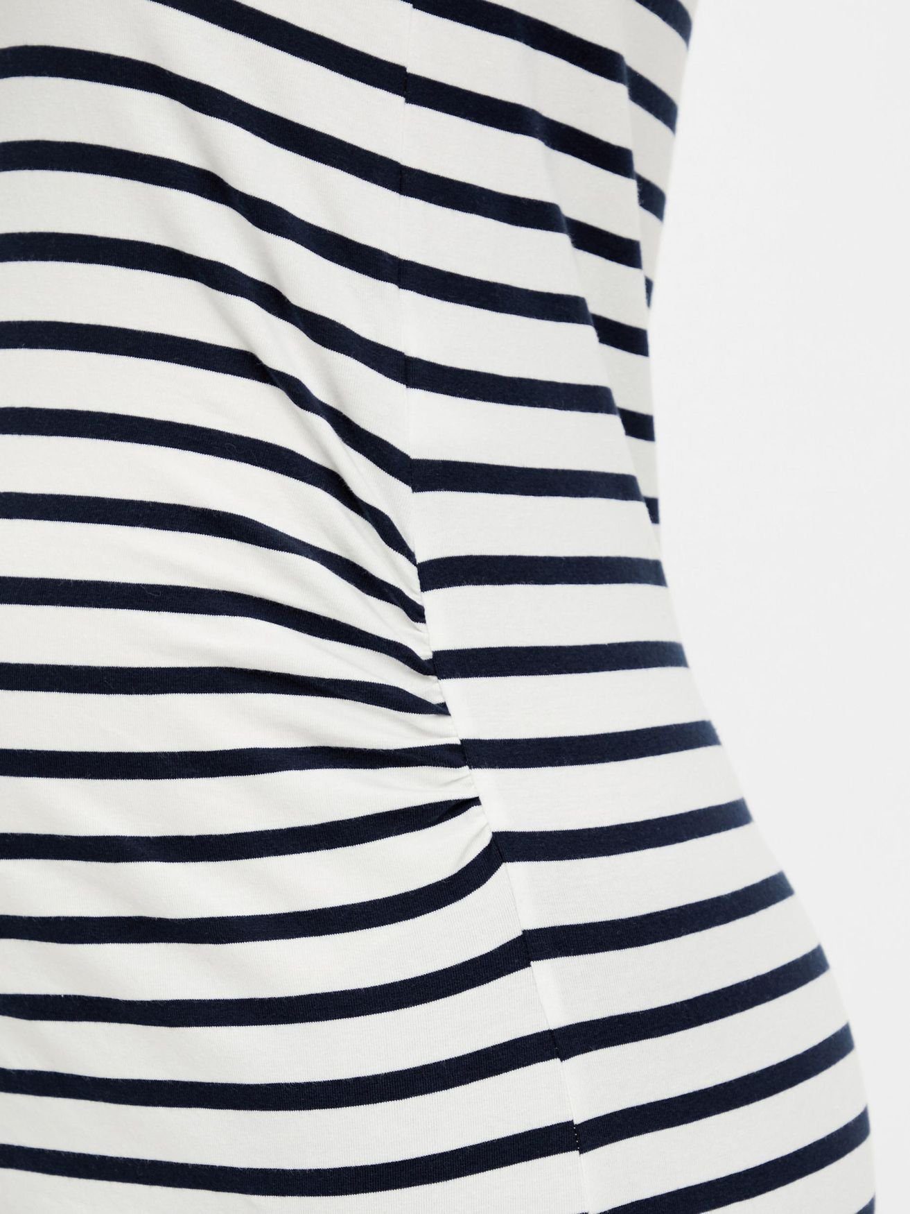 Mamalicious Shirtkleid Maxi Umstands Kleid Weiß Mode MLLEA Stretch Dress in Schwangerschafts (lang) 4997