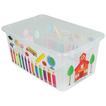 Centi Aufbewahrungsbox Aufbewahrungskiste 4L KIDS 3 Stück Stapelbox Aufbewahrung Lagerbox (3er Set), Spielzeug Kiste Stapel Box Aufbewahrung Regalbox Spielzeugaufbewahrung