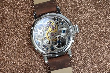 Poljot International Mechanische Uhr Handaufzug Orbita Braun/Roségoldfarben