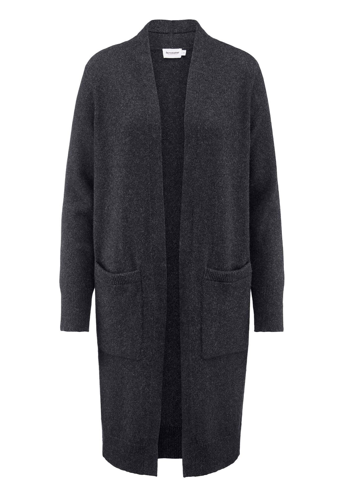 Hessnatur Strickjacke Relaxed aus Bio-Schurwolle mit Bio-Baumwolle (1-tlg) günstig online kaufen