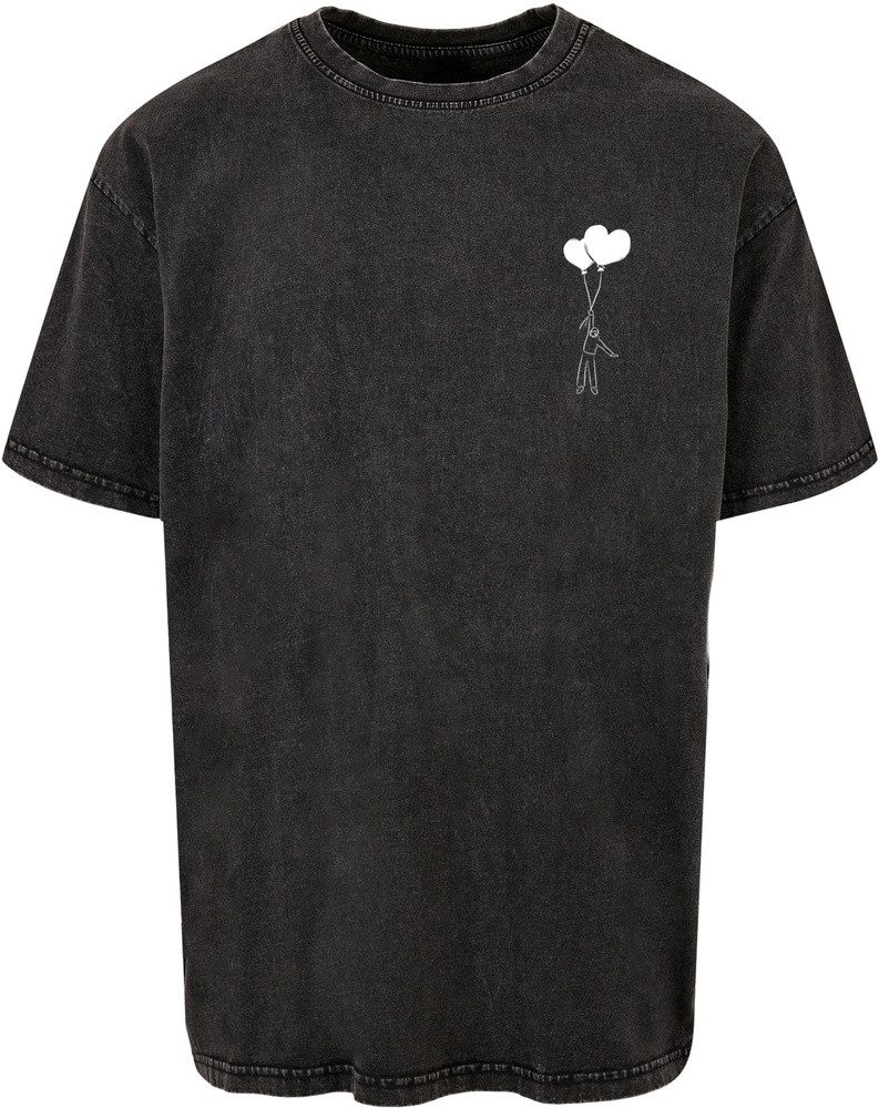 Merchcode T-Shirt Love In The Air Acid Washed Heavy Oversize Tee