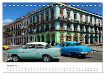 CALVENDO Wandkalender La Isla Kuba (Tischkalender 2024 DIN A5 quer), CALVENDO Monatskalender