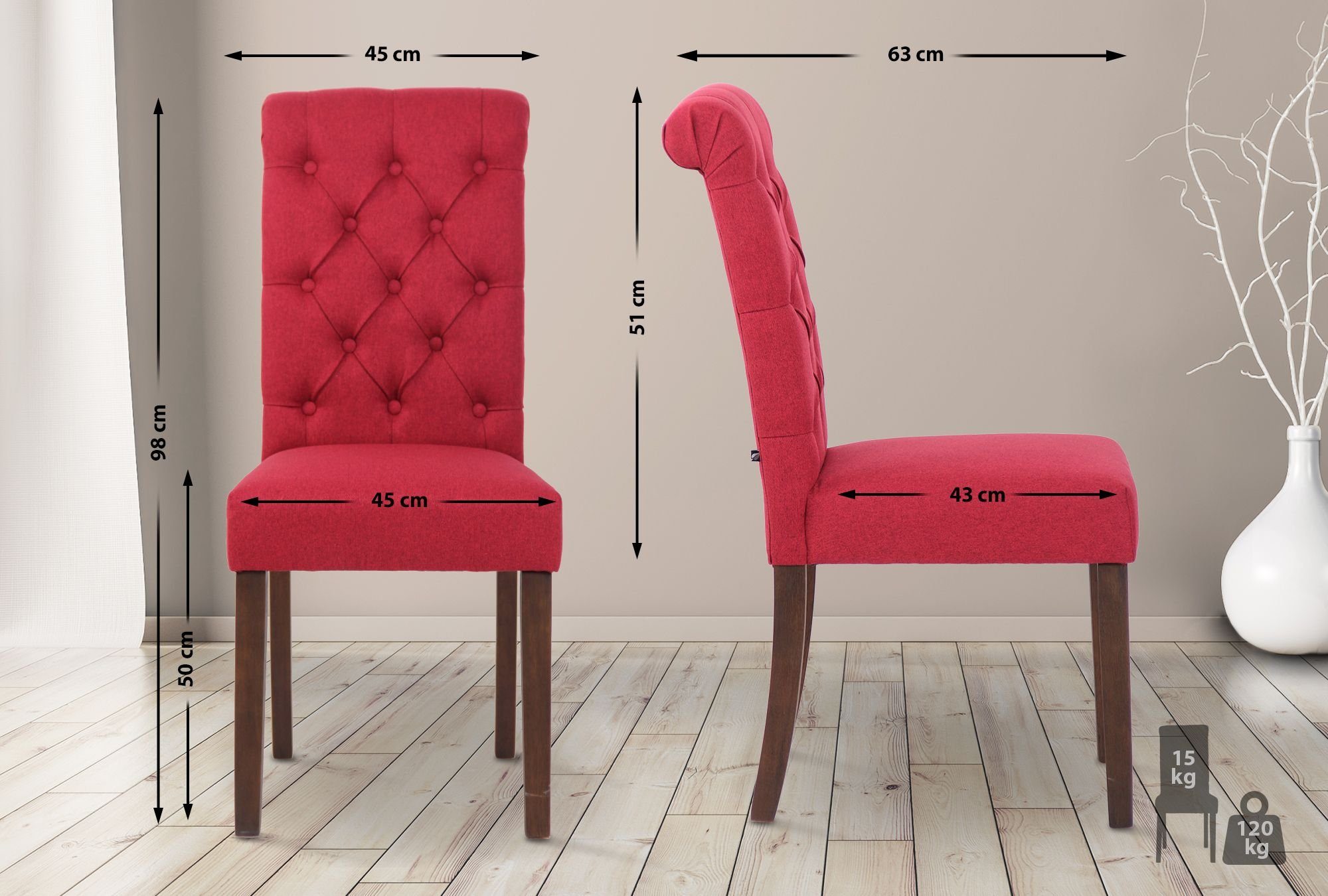 CLP Esszimmerstuhl LISBURN (2er Set), mit günstig online kaufen