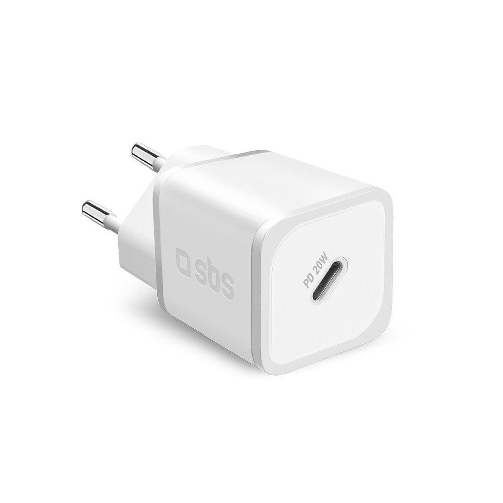 sbs Schnellladegerät Steckernetzteil Reiseladegerät USB-Ladegerät (Spar-Set, 1-tlg., 42 g leicht, GaN-Technik, Power Delivery, 20 W, sehr kompakt)
