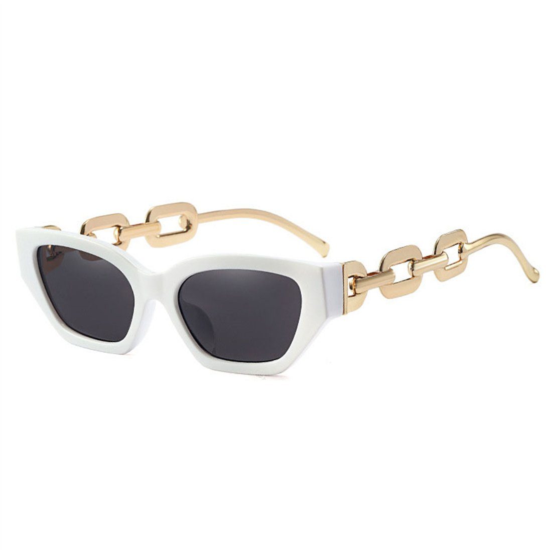 Sonnenbrille Rahmen Damen-Sonnenbrille mit Trendige Metall,Sonnenbrille aus DÖRÖY kleinem