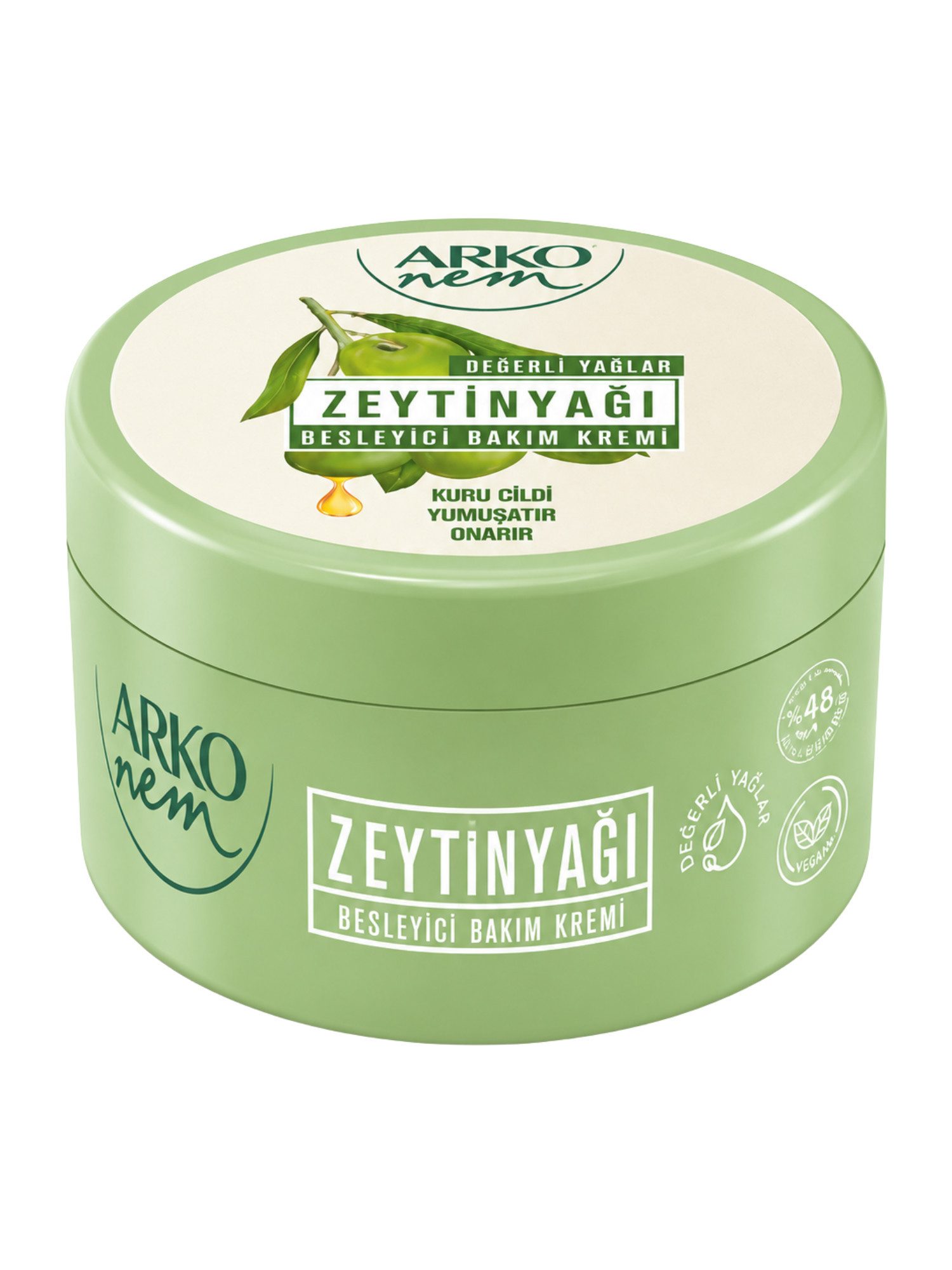 ARKO Körpercreme Arko Nem Avocado Pflegecreme mit Avocadoöl 250 ml Einzelpackung, Mit Olivenöl Pflegend Feuchtigkeitsspendend Für trockene Haut