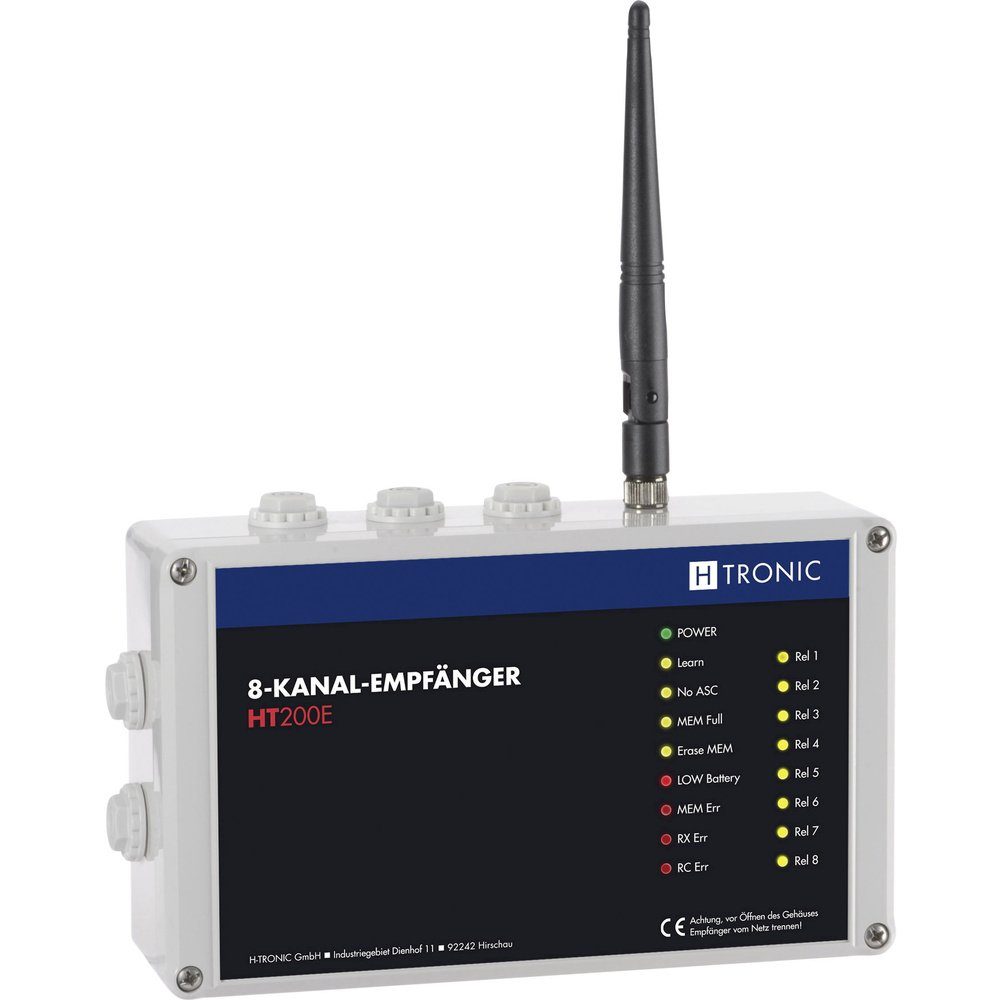 H-Tronic H-Tronic HT200E Funkempfänger 8-Kanal Frequenz 868.35 MHz, 869.05 MHz Smart-Home-Steuerelement