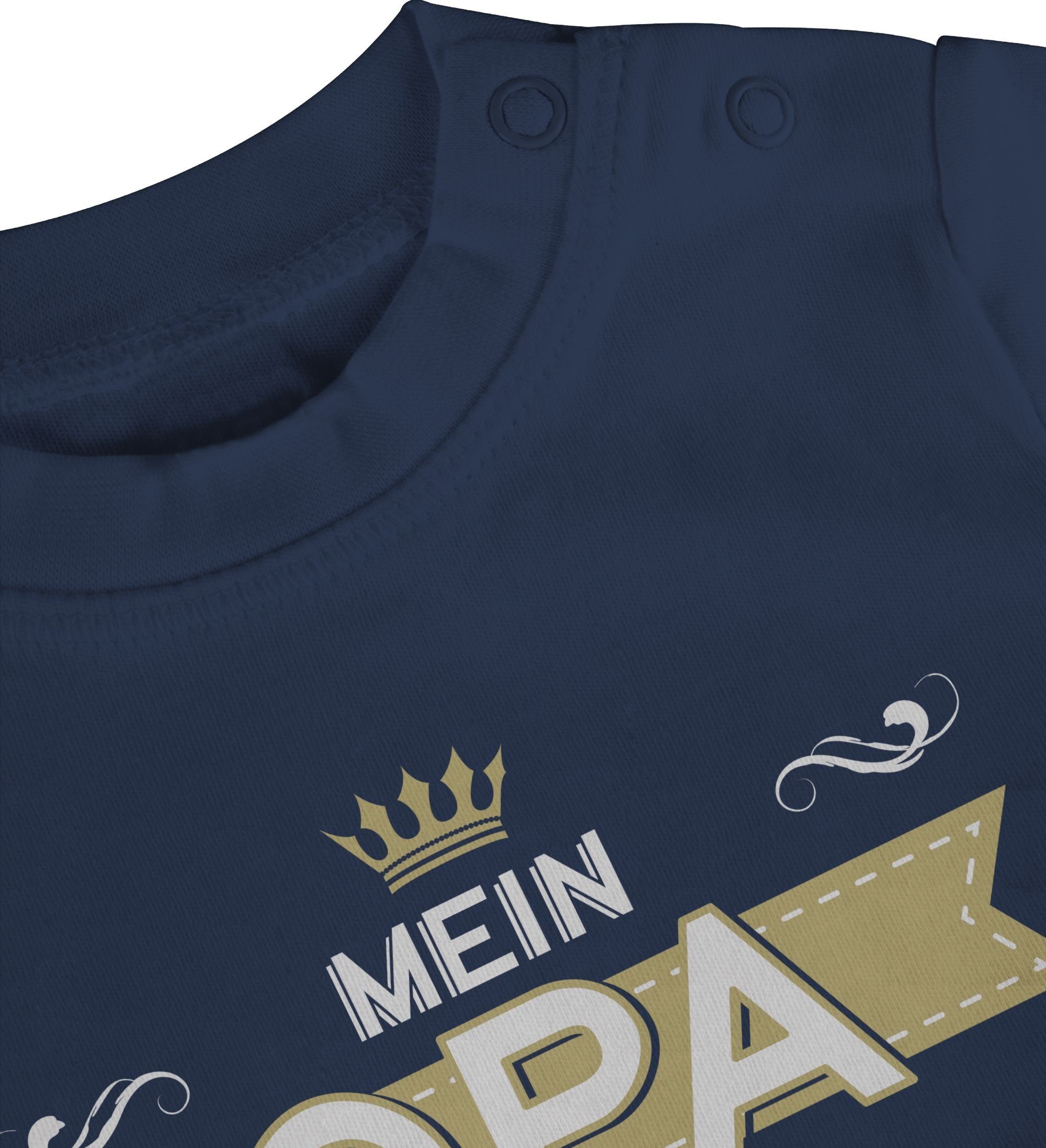 Shirtracer T-Shirt Mein Opa ist schwer erziehbar bald habe ich ihn mir erzogen Sprüche Baby