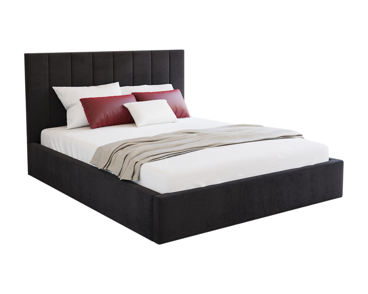 thematys Polsterbett 120x200–180x200 cm – Samt Velours Bett mit Bettkasten & Lattenrost (Optional mit 23 cm Taschenfederkern-Matratze H2, hydraulisches Stauraum – Bild 5 von 5