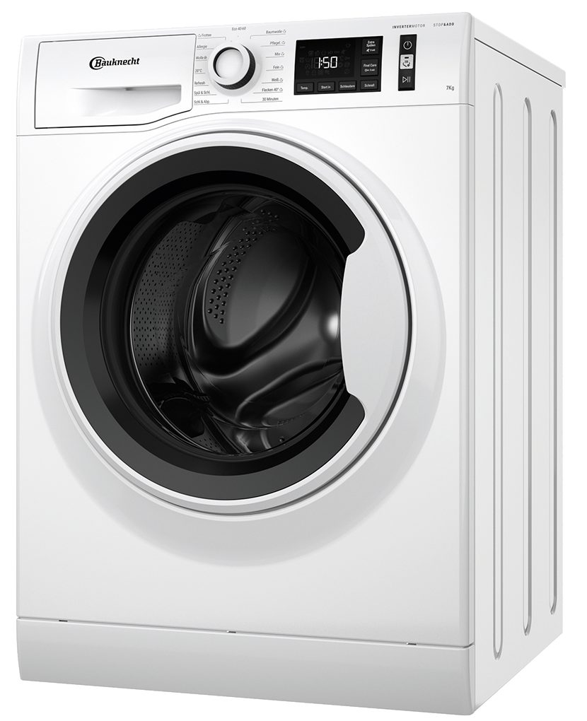 BAUKNECHT Waschmaschine weiss WM 71 B, 7,00 kg, 1400 U/min, Active Care,  Dynamic Inverter-Motor, Mehrfachwasserschutz+