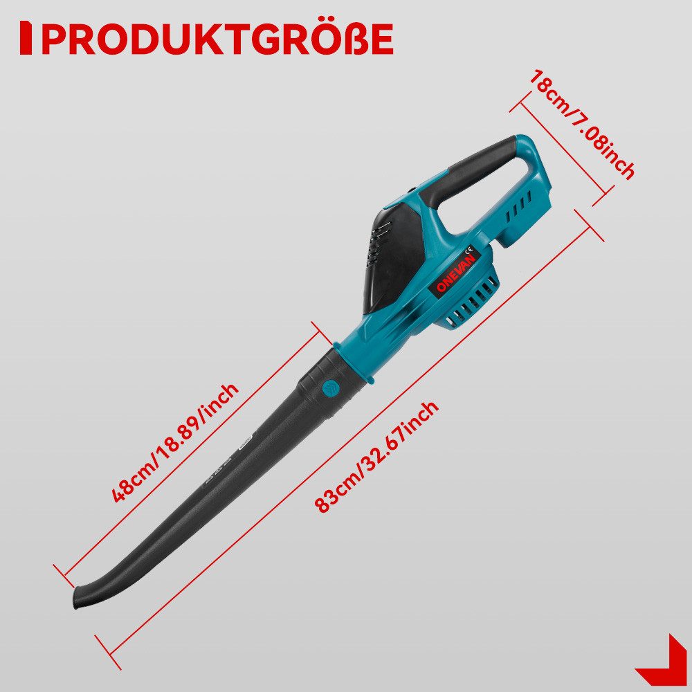 ONEVAN Akku-Laubbläser mit 2 Akku 219km/h Akku-Gebläse für Rasenpflege, mit günstig online kaufen
