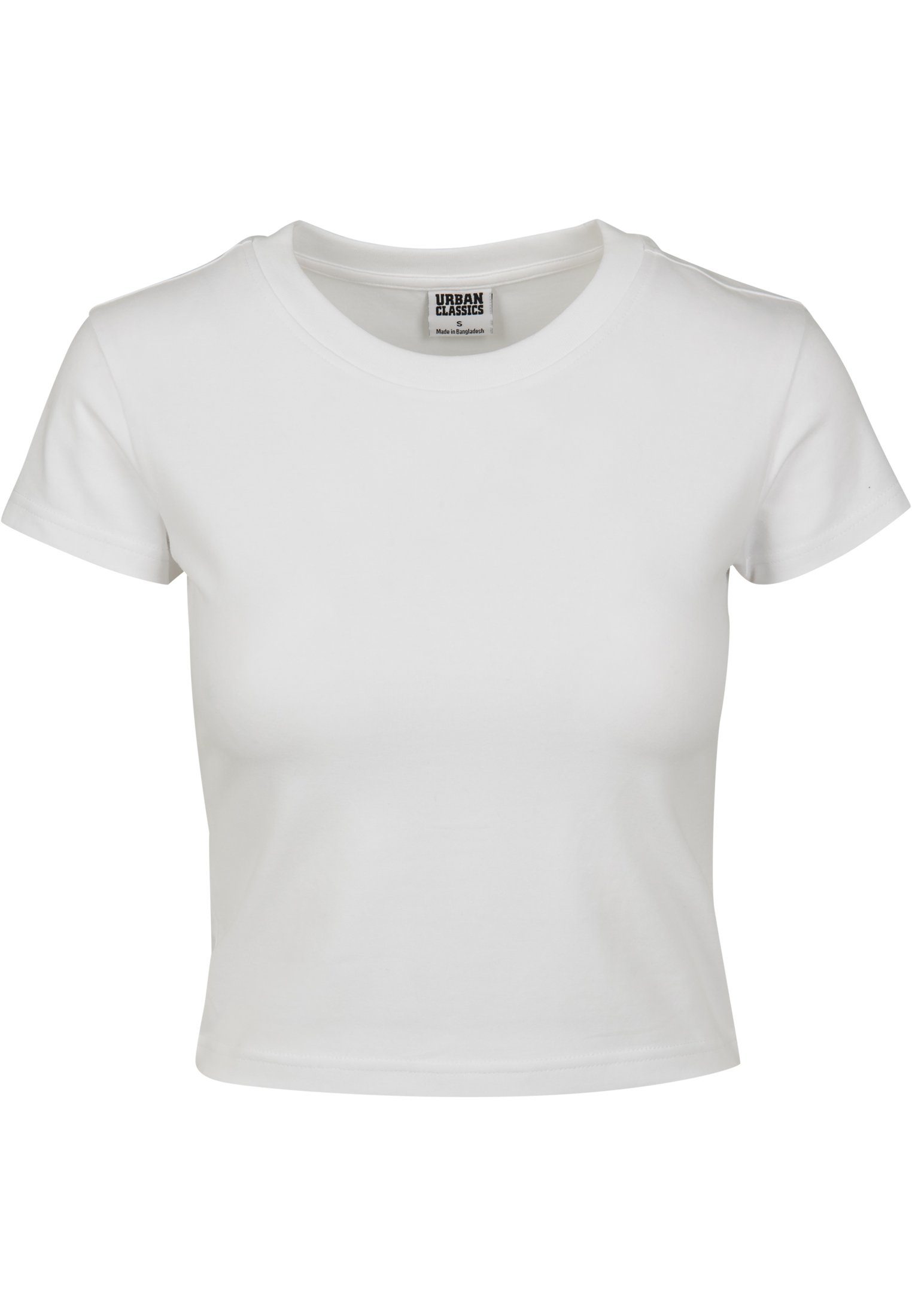 (1-tlg) T-Shirt Cropped CLASSICS white Ladies URBAN Damen Jersey Stretch Tee