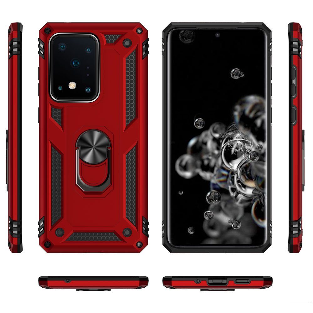 FITSU Handyhülle Handyhülle für Samsung Galaxy S20 Ultra Hülle Outdoor Case 6,9 Zoll, Robuste Handyhülle stabile Schutzhülle Cover Case mit Kamera Slider