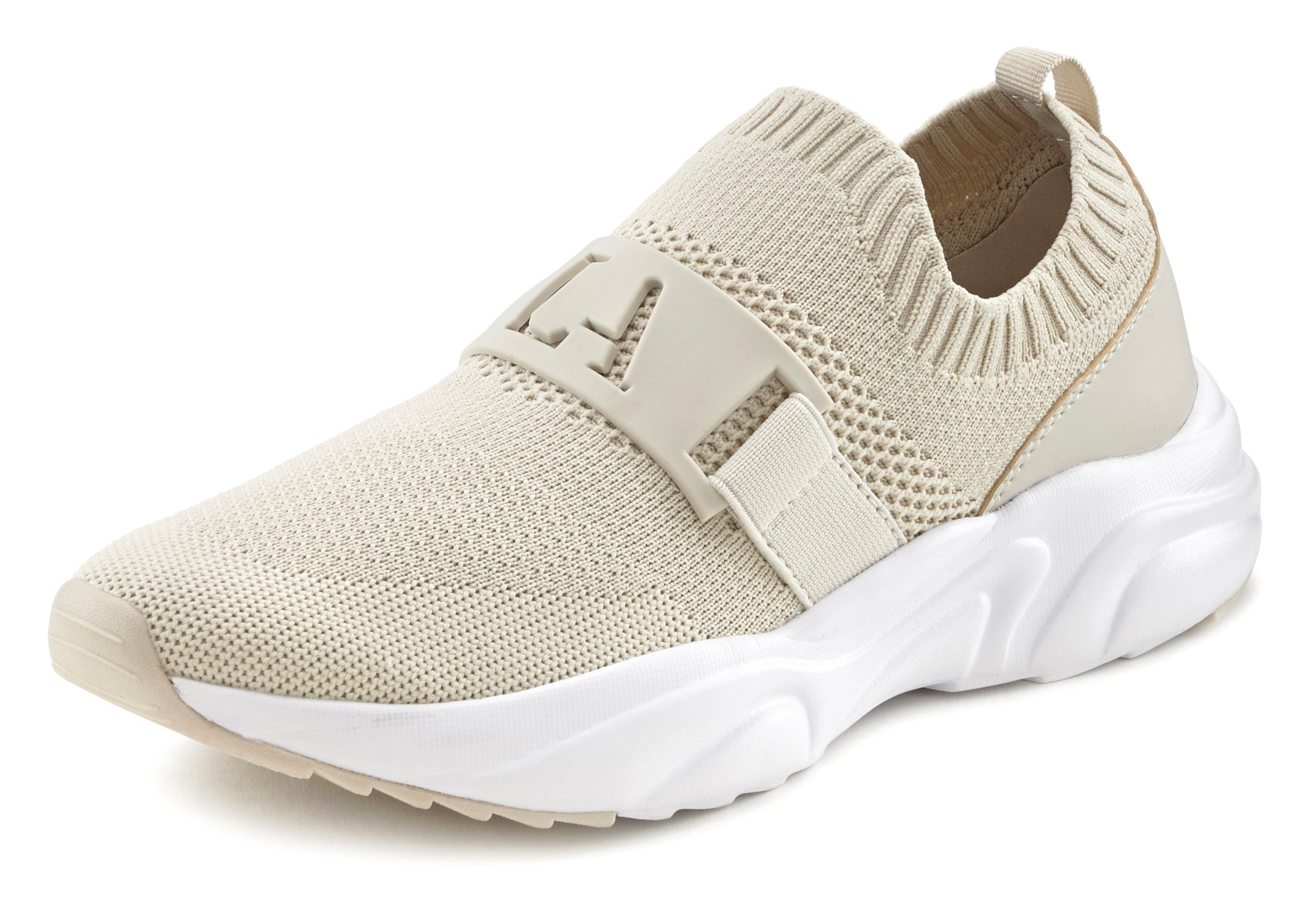 LASCANA ACTIVE Slip-On-Sneaker, Sneaker Halbschuh, Freizeitschuh, Slipper, Chunky Sohle VEGAN