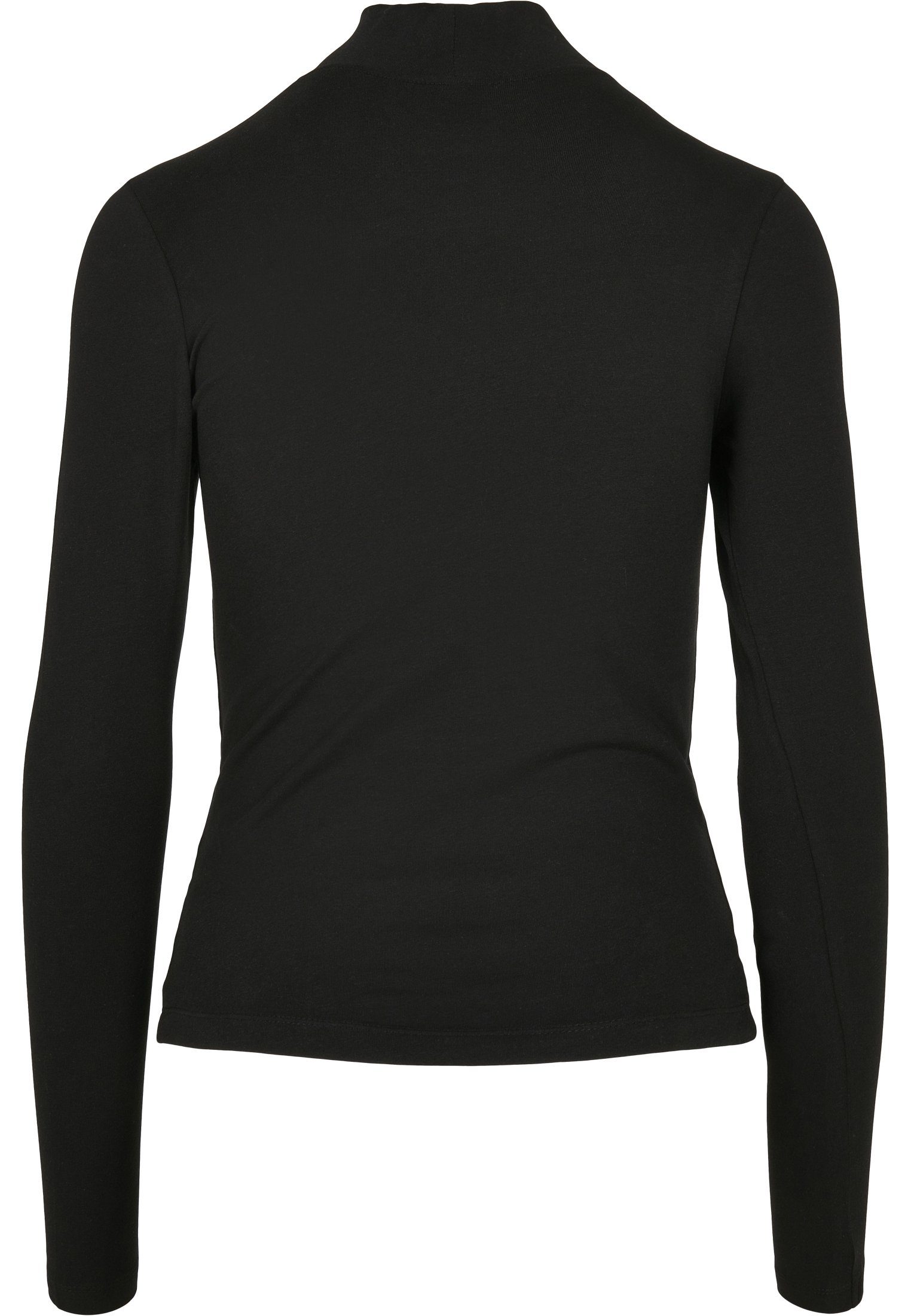 URBAN CLASSICS Langarmshirt Damen Ladies Turtleneck Cut-Out black (1-tlg) Longsleeve