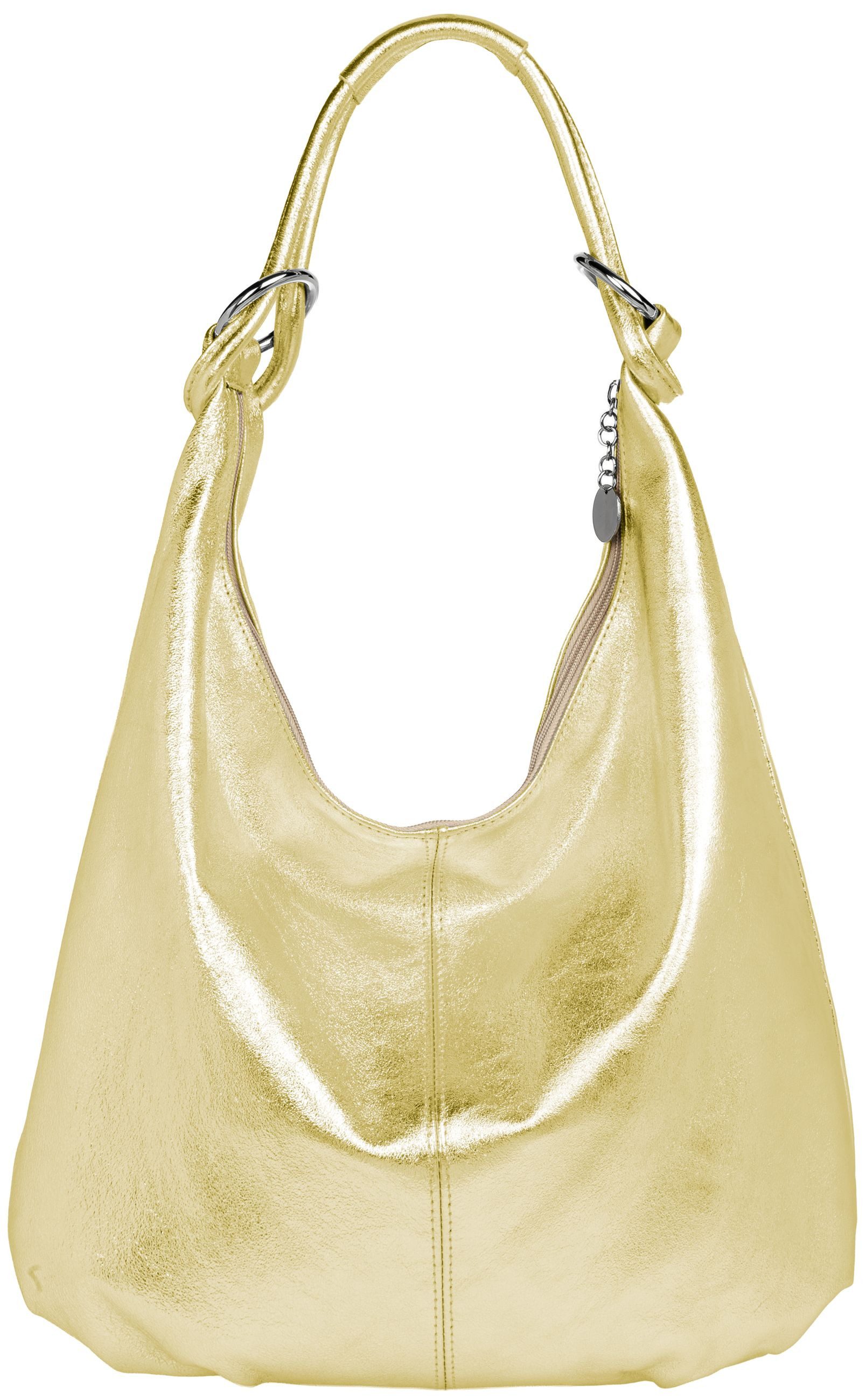 Caspar Schultertasche Damen Vintage Leder Tasche Hobo Bag - CLASSIC LINE - günstig online kaufen
