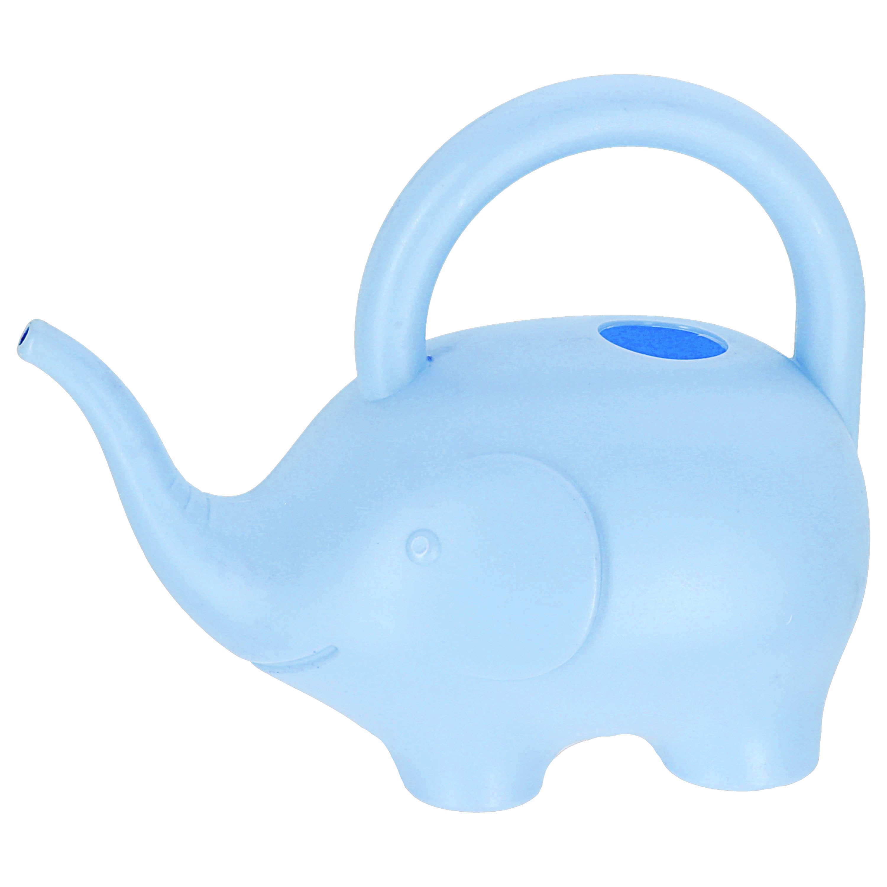 CEPEWA Gießkanne Gießkanne Elefant Kunststoff hellblau 24x20x12cm 1,5 L Kanne Kinder
