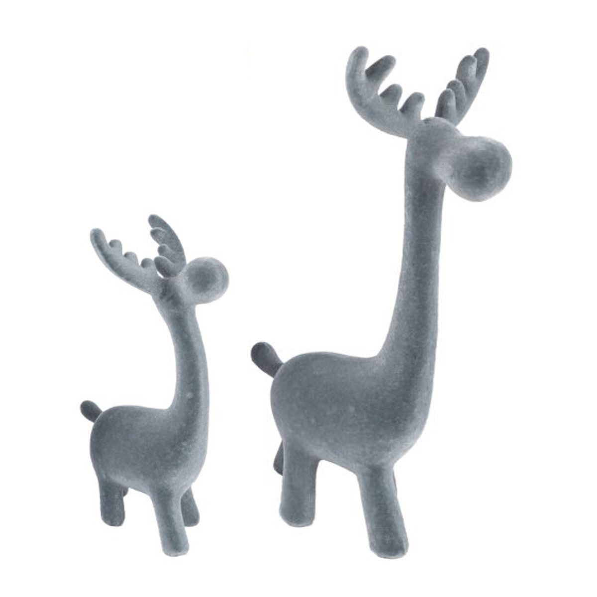 Macosa Home Dekofigur Deko Rentier 2er Set stehend Purpur Lila oder Grau 27 günstig online kaufen