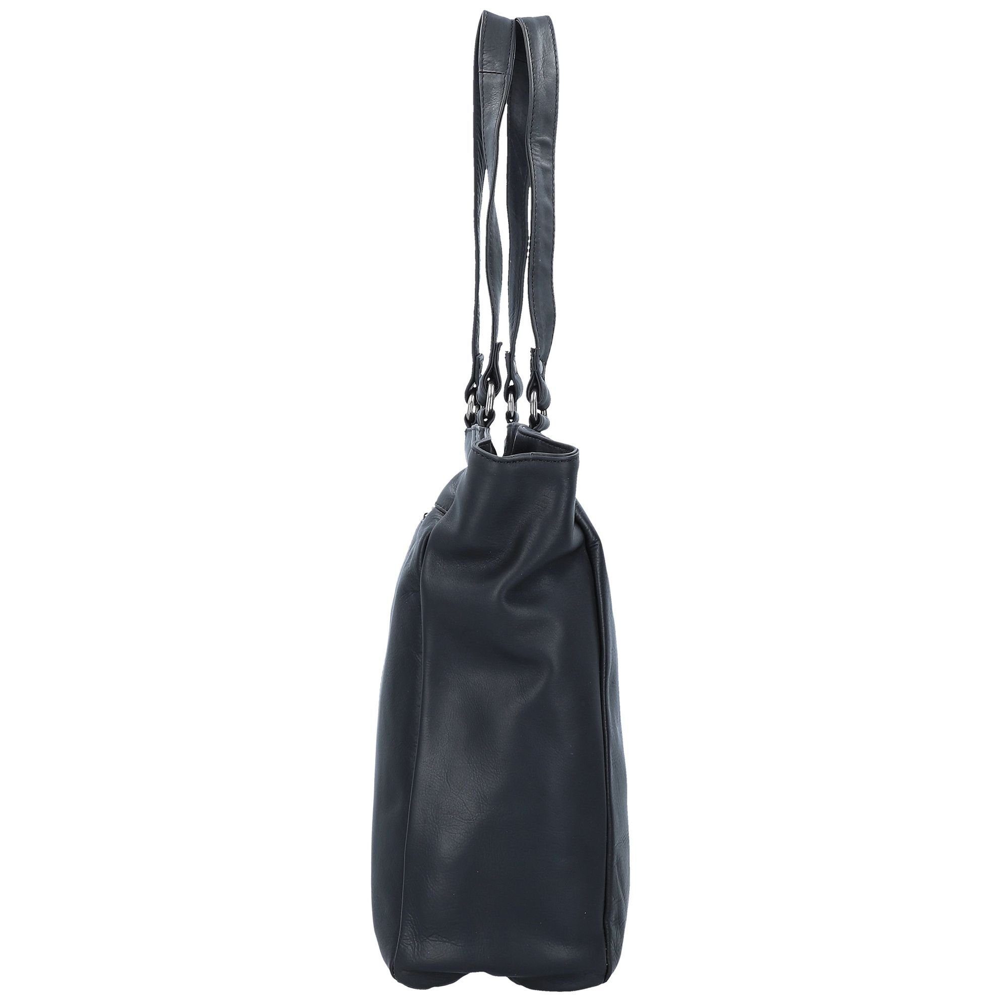 Pull Brand schwarz Wax Chesterfield The Leder Schultertasche Up,