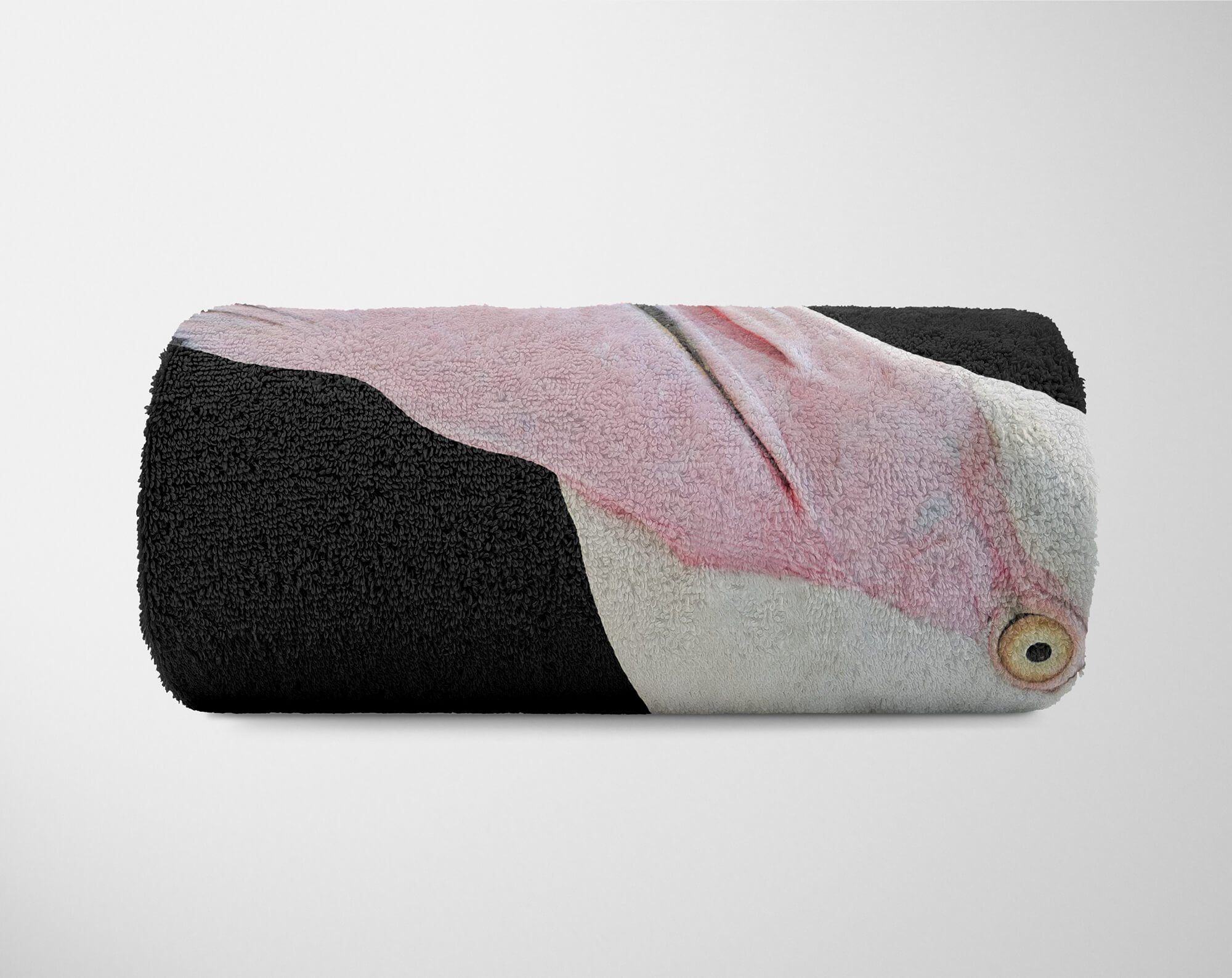 Handtuch Tiermotiv Sinus Strandhandtuch Handtücher Art (1-St), mit Saunatuch Flamingo Schnabel, Handtuch Baumwolle-Polyester-Mix Kuscheldecke