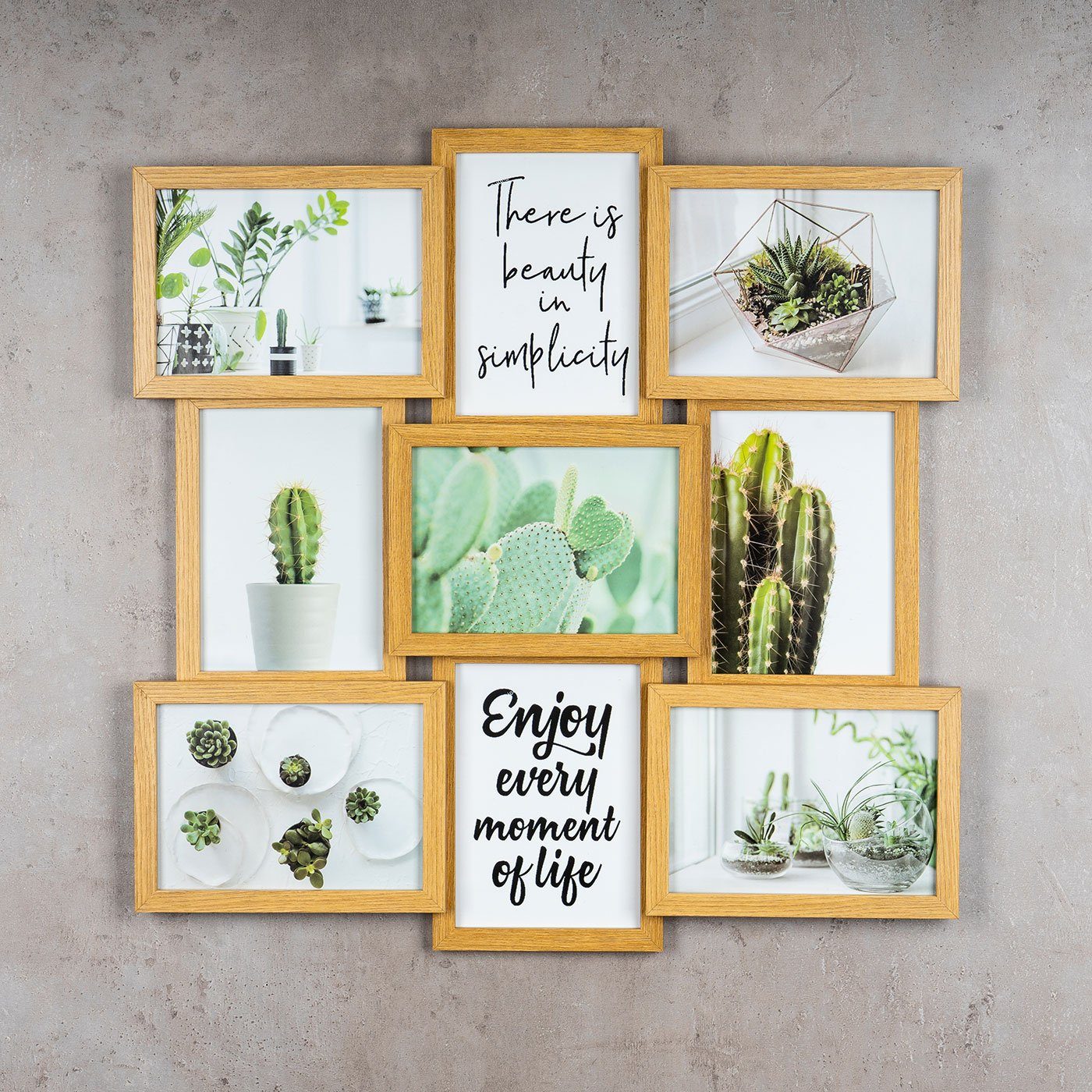 Levandeo® Bilderrahmen Collage, levandeo Bilderrahmen Collage 52x52cm 9 Fot günstig online kaufen