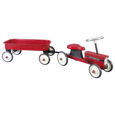 LeNoSa Rutscherauto Metall Rutscher Traktor mit Anhänger • Kinder Bauernhof Fahrzeug, (2-tlg)
