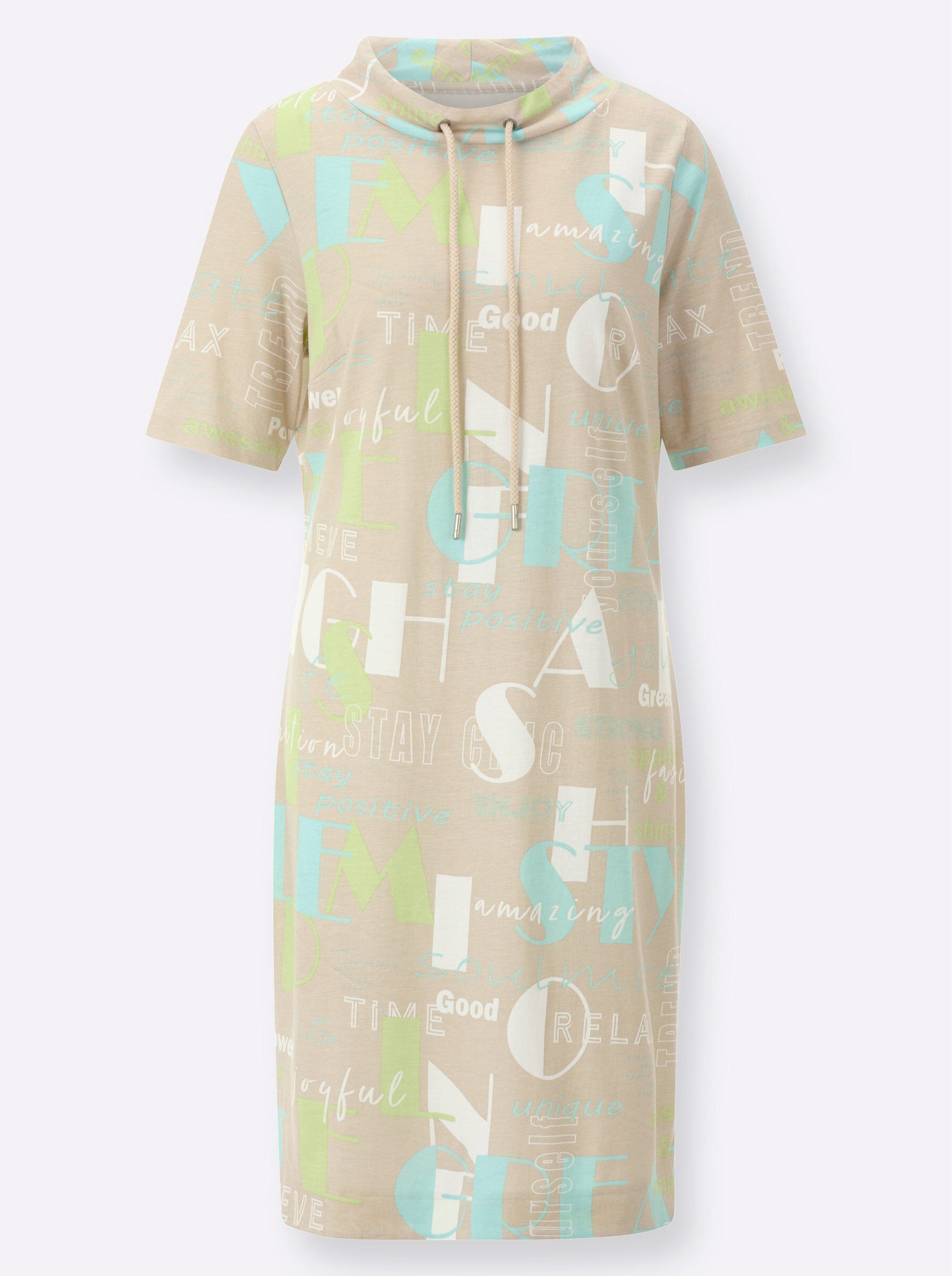 Jerseykleid Jersey-Kleid Kurzarm