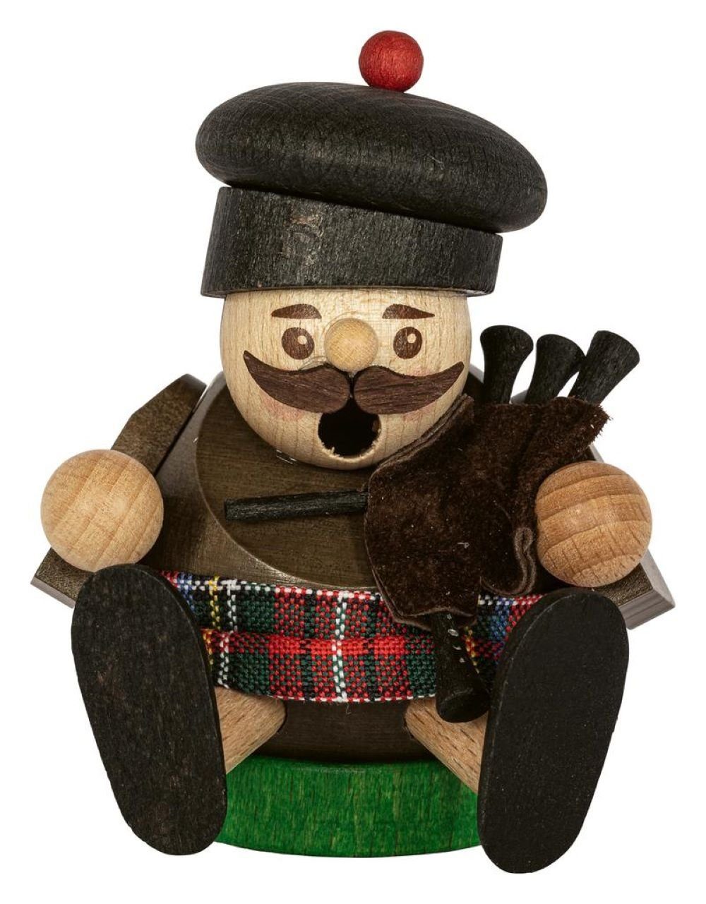 Richard Glaesser Räuchermännchen Schotte, Höhe ca. 8 cm, Handwerkskunst original Erzgebirge