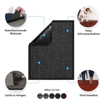 Fußmatte Sauberlaufmatte Dura Fixgrößen, viele Farben & Größen, Floordirekt, rechteckig, Höhe: 6.5 mm, High-Traffic