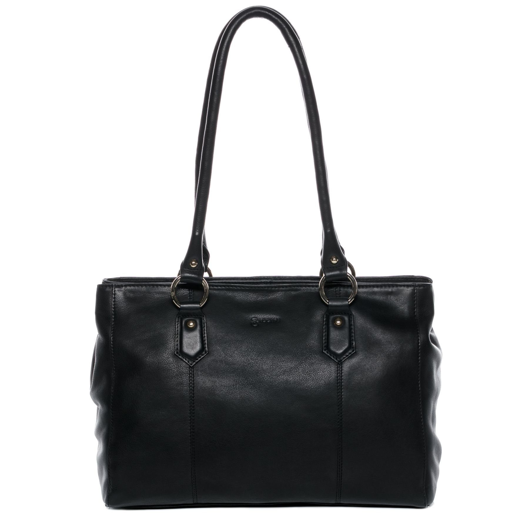 BACCINI Handtasche »NOELL«, Handtasche mit langen Henkeln Schultertasche  Henkeltasche Damen groß echt Leder schwarz online kaufen | OTTO