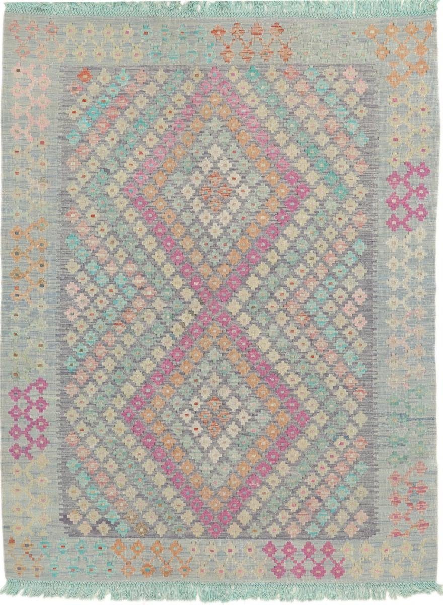 Afghan mm Orientteppich Moderner Höhe: Heritage Kelim Nain Trading, 154x198 3 Orientteppich, Handgewebter rechteckig,