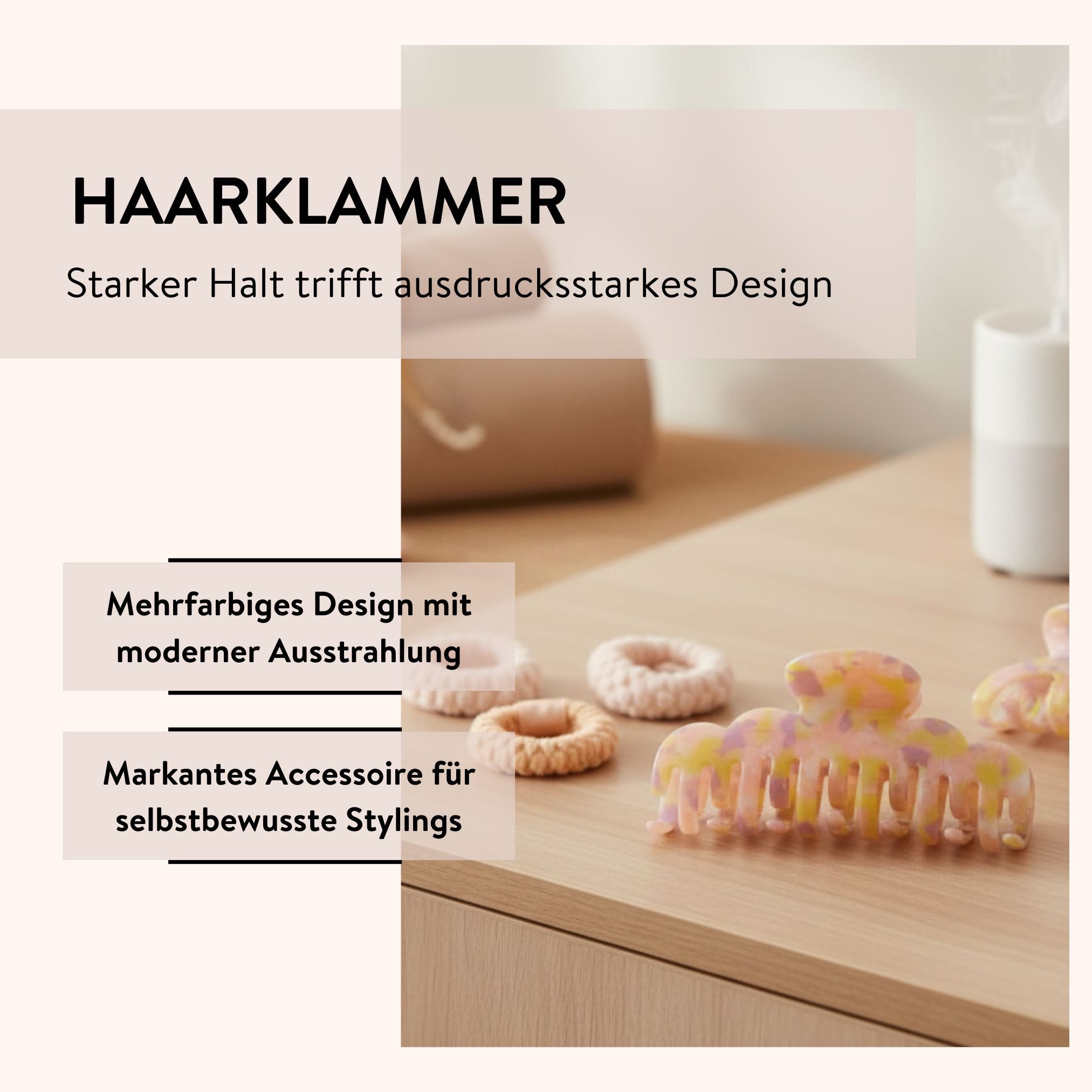 PARSA Beauty Haarklammer Lifestyle Pure Balance Haarklammer mit Doppelverzahnung, Groß