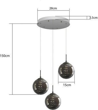 Nettlife Pendelleuchte esstisch Pendellampe 3/4/6/10/15 Flammig Kronleuchter Hängeleuchte, Höheverstellbar, LED wechselbar, Warmweiß, für Küchen Wohnzimmer Schlafzimmer Flur