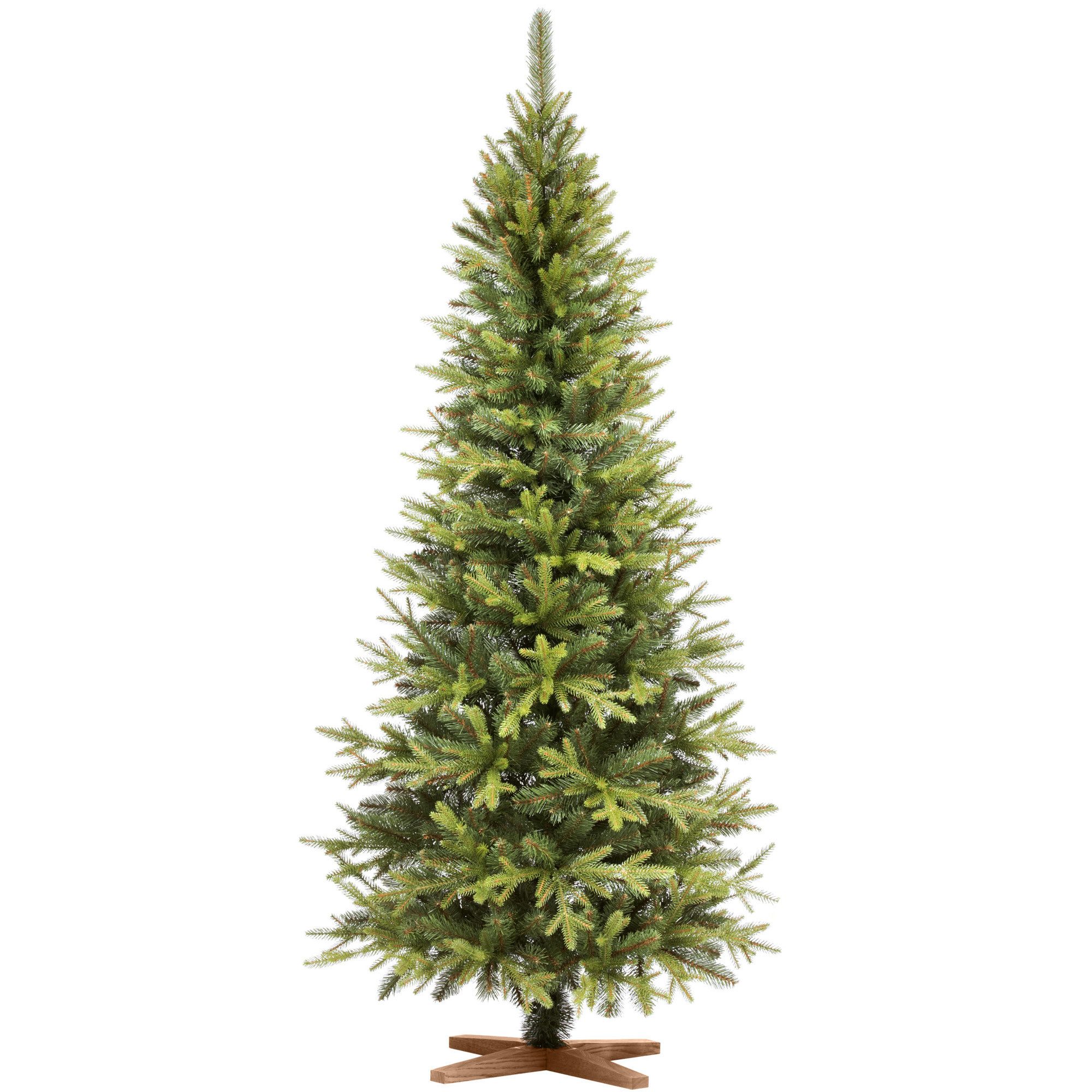 Fairytrees Künstlicher Weihnachtsbaum FT05, Nordmanntanne SLIM Premium, NORDMANNTANNE SLIM Premium