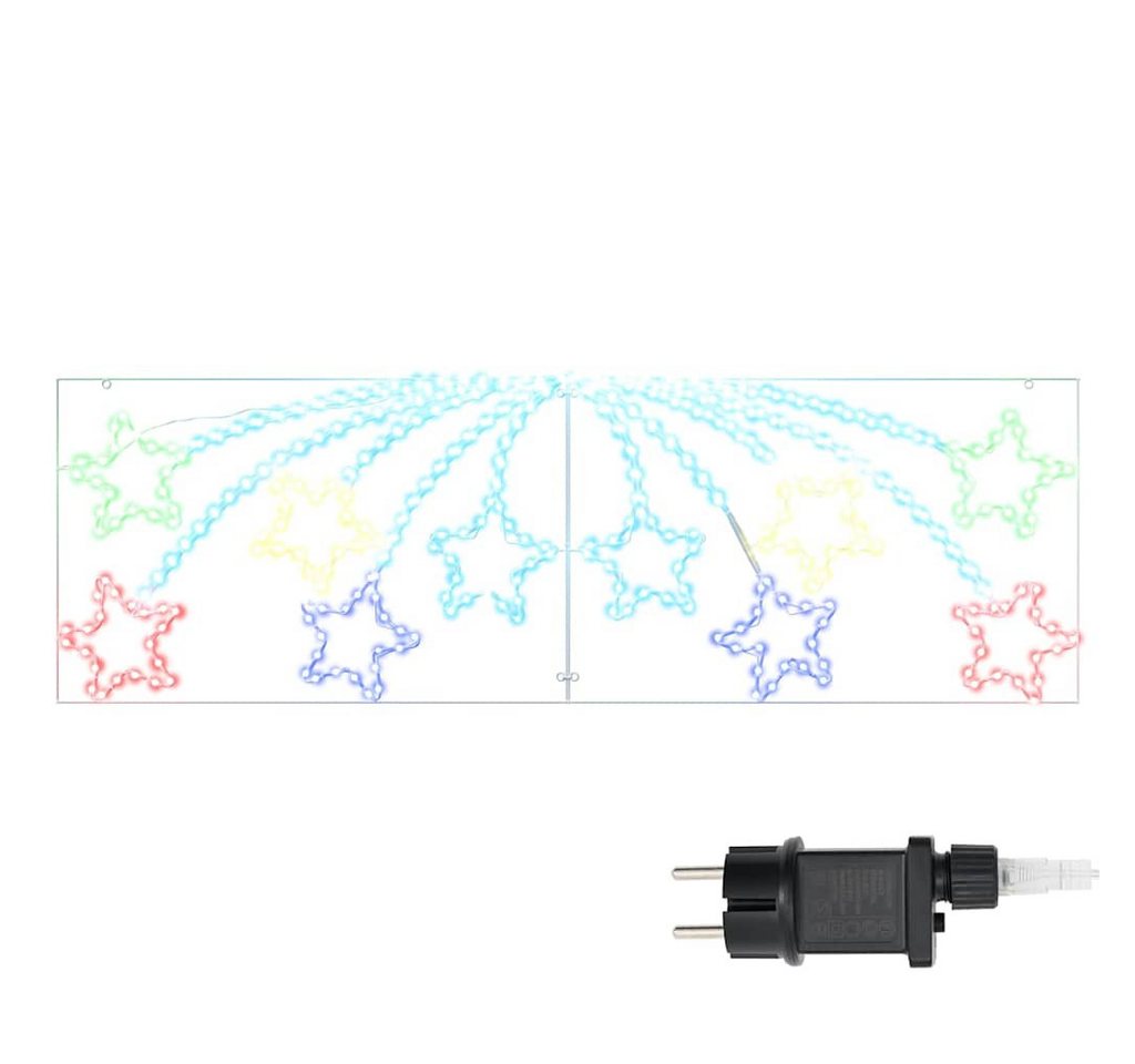 vidaXL Christbaumschmuck Weihnachtsstern 432 LEDs Mehrfarbig 182 x 58 cm PVC (1-tlg)