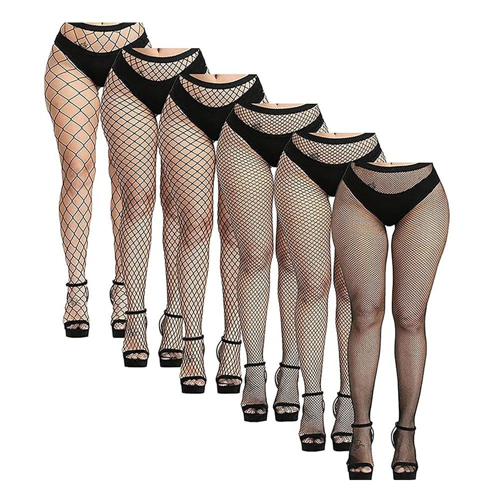 CTGtree Schwarz Stockings Netzstrumpfhose St) (6 Fishnet Strümpfe Netzstrumpfhose