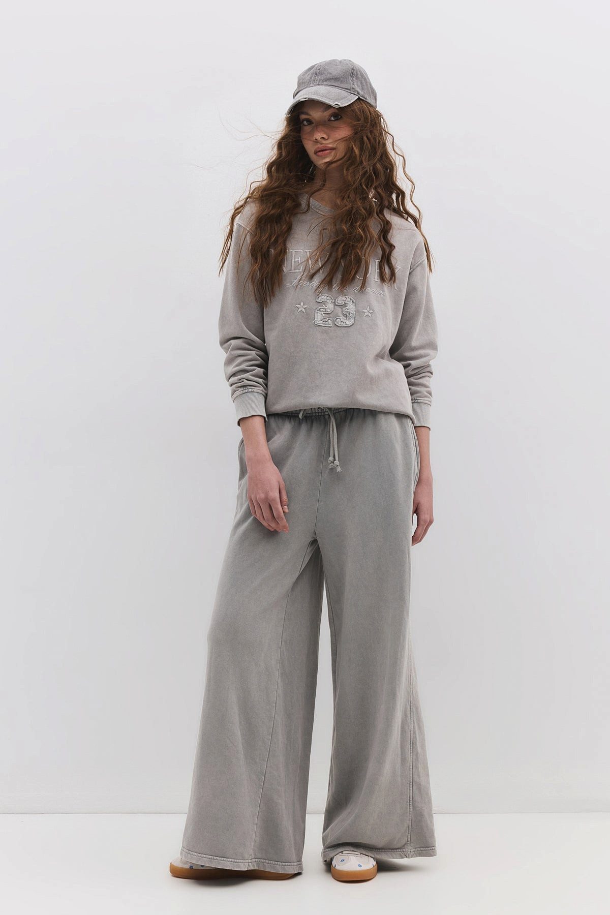 Jogginghose Weite Jogginghose mit Taschen
