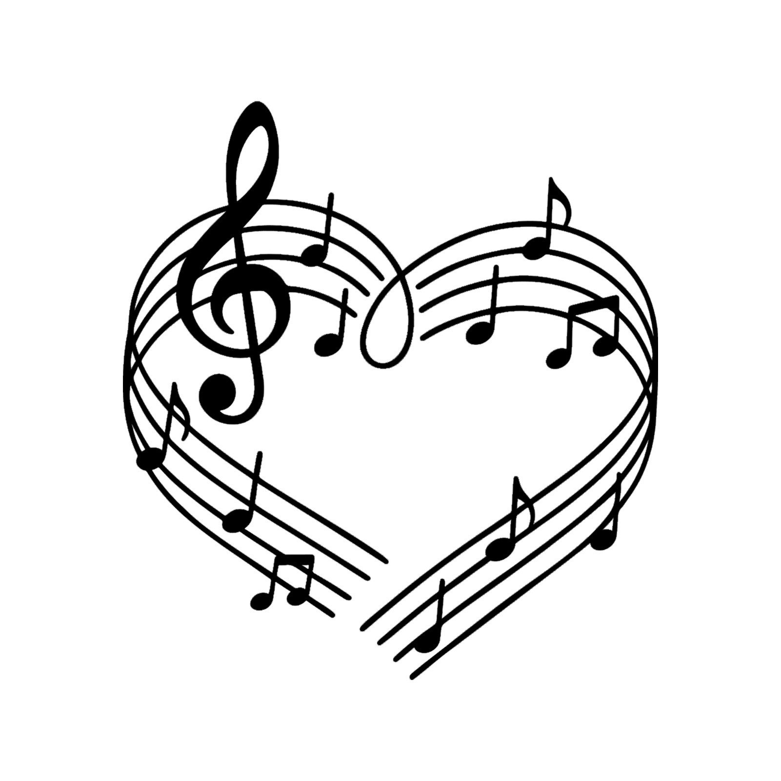 Jumpeak Wanddekoobjekt Wanddekoration mit Noten und Notenlinien,Herzform,Schlichten Linien, Metall,4 Farben,2 Maße,Liebe zur Musik,Kreatives Symbol,Romantisch