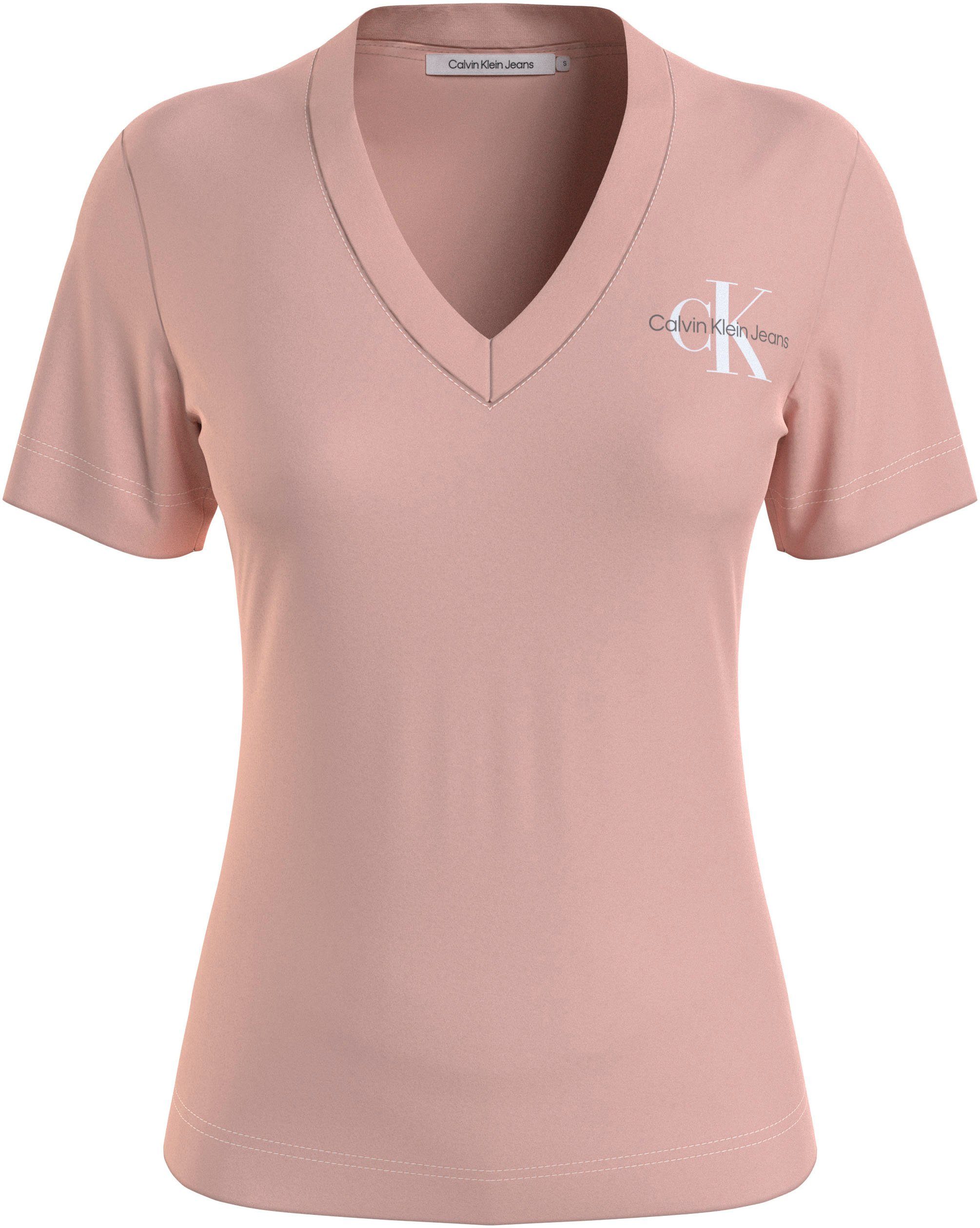 Calvin Klein Jeans V-Shirt MONOLOGO SLIM V-NECK TEE mit Logodruck Faint Blossom | V-Shirts