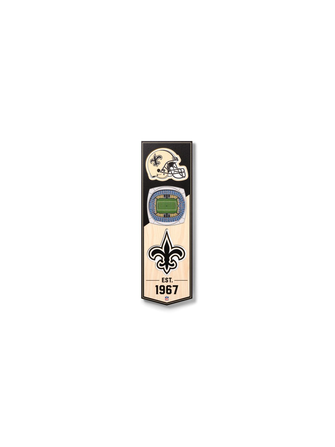 New Orleans Saints Wanddekoobjekt New Orleans Saints 3D Stadium Banner