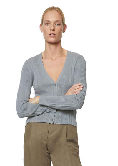 Marc O'Polo Cardigan aus Organic Cotton-Leinen-Slub-Garn