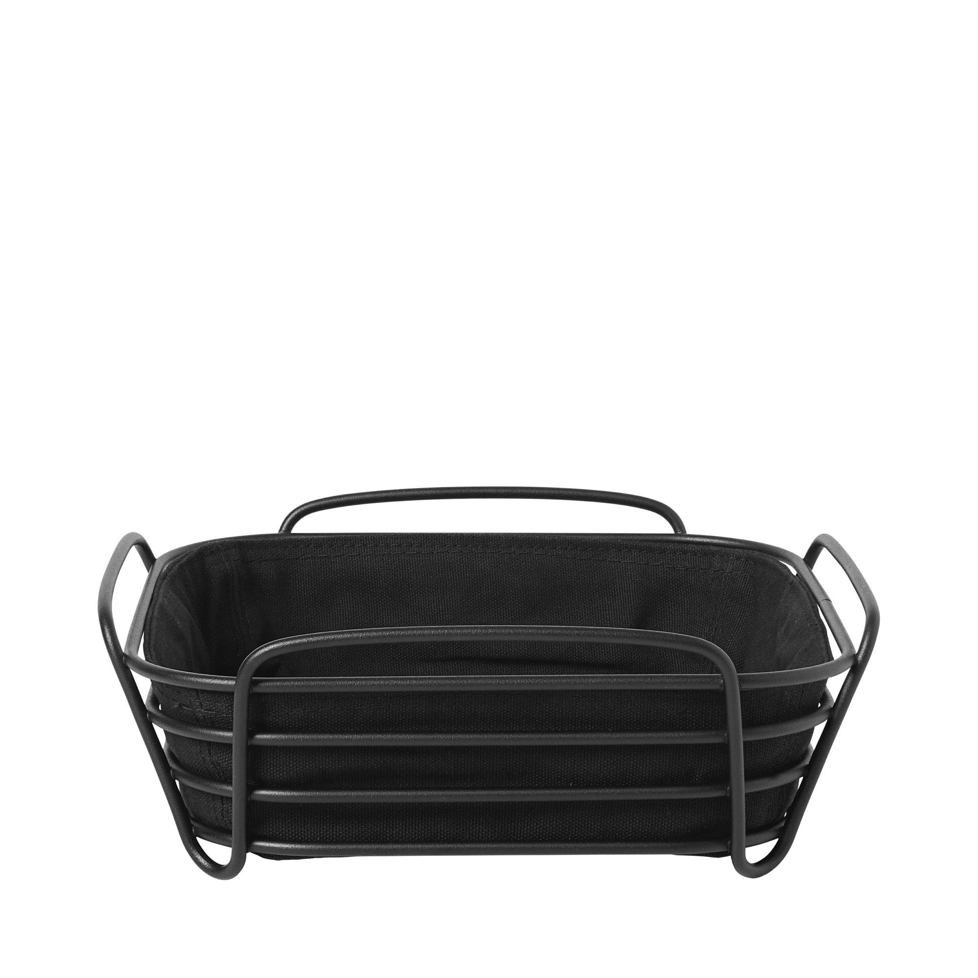 blomus Brotkorb -DELARA- Vielseitiger Brotkorb: Modernes Design, Pulverbeschichteter Stahl, 100% Baumwolle, Hygienisch, Langlebig, Zeitlos