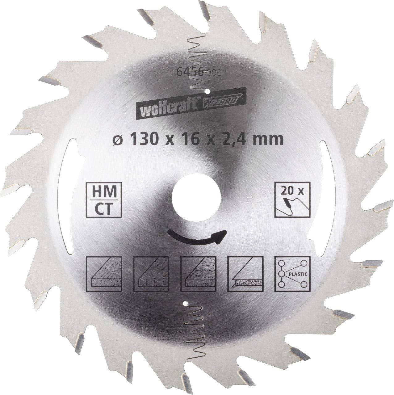 Wolfcraft Kreissägeblatt Wolfcraft Kreissägeblatt Serie silber Ø 130 mm