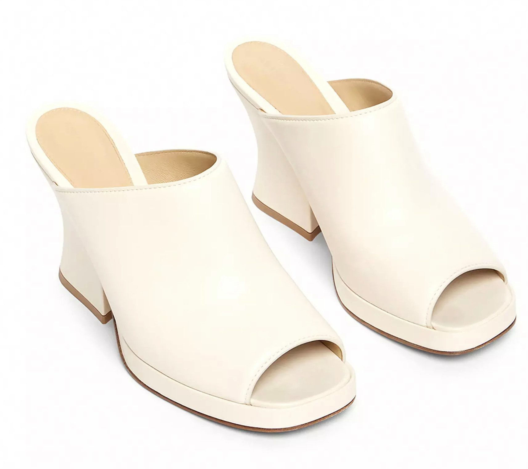 BOTTEGA VENETA Stack Absatzschuhe Mules Pantoletten Pumps Elastischem Lammleder mit natürlicher, körniger Textur