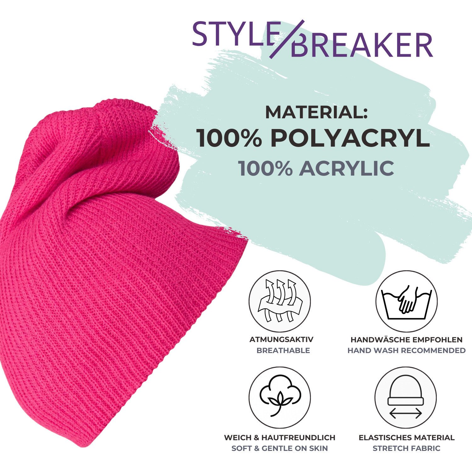 styleBREAKER Strickmütze Feinstrick Beanie doppelt gestrickt (1-St)
