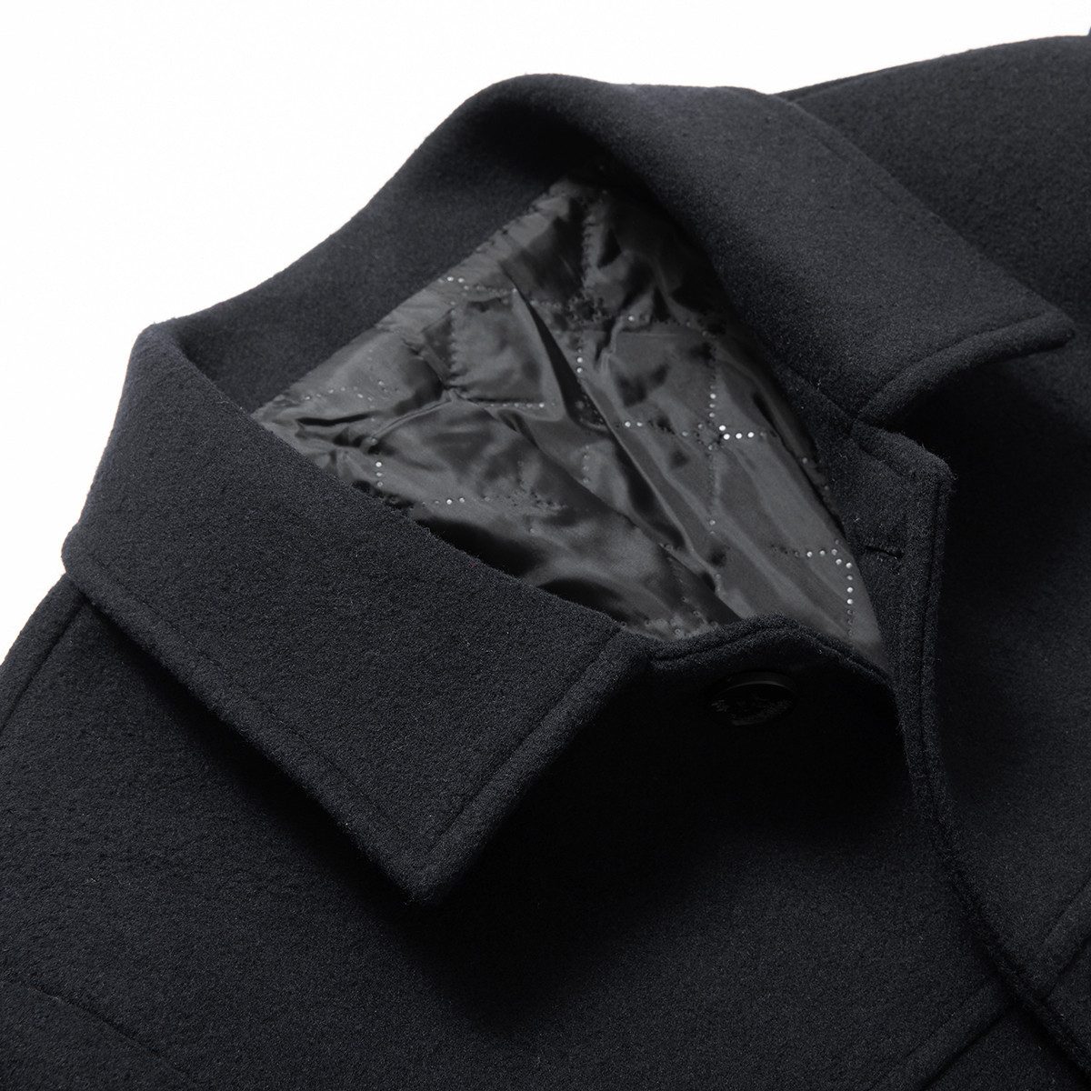 Allthemen Wollmantel Herren Kurzmantel Winter Winterjacke Slim Fit Wintermantel