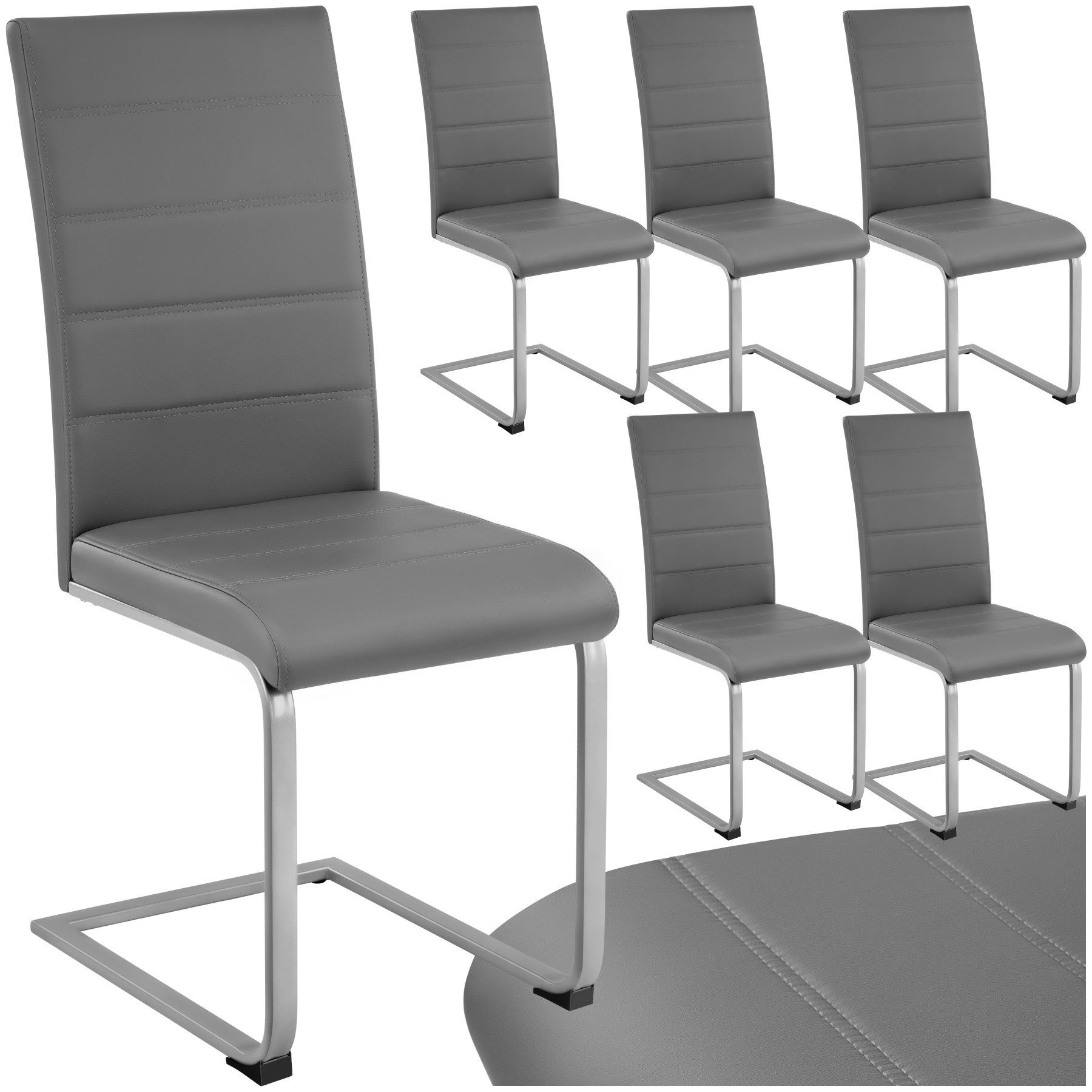 tectake Esszimmerstuhl Set Schwingstuhl (Set, 6 günstig online kaufen